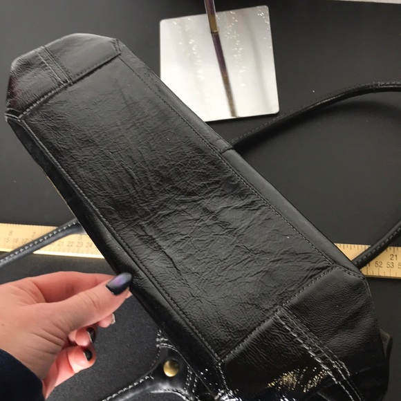 COACH Black Patent Leather Small Satchel Handbag - Picture 8 of 8